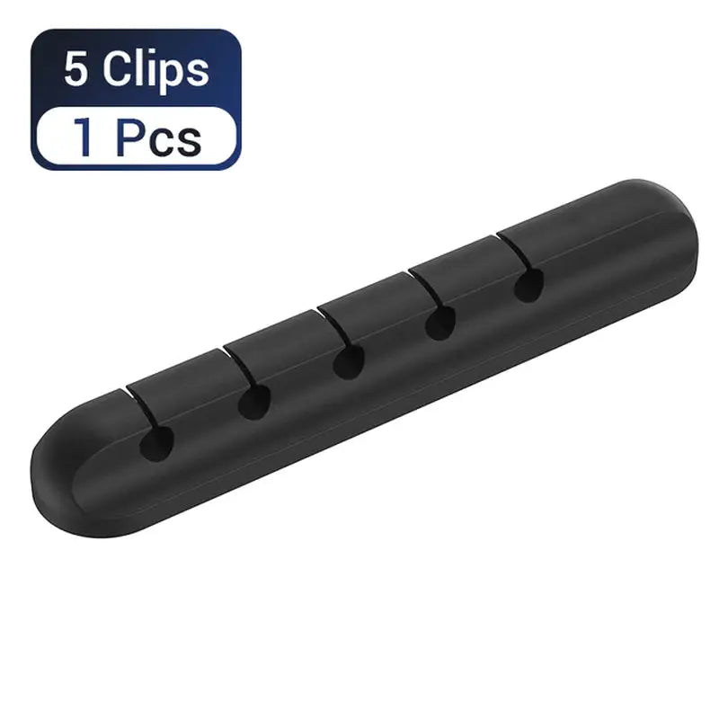 5 - hole black plastic pipe holder