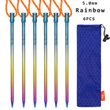 5 pack of rainbow colored pens with a pouch