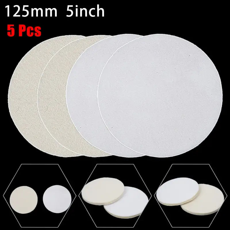 5pcs / set white round foam pads for polishing polishing polishing polishing polishing polish