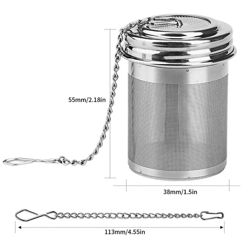 stainless steel mesh tea infuser with chain
