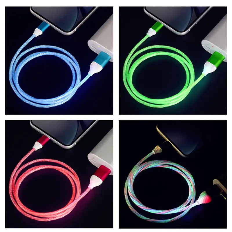 usb led neon light up usb cable