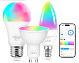 Tuya Zigbee Smart Light Bulbs E27 E14 GU10 - RGB Dimmable WiFi Control via SmartLife Google Alexa Apps