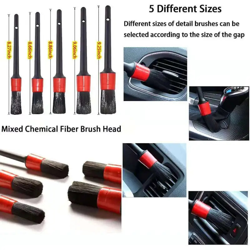 5pcs car dashboard cleaning brush brush brush