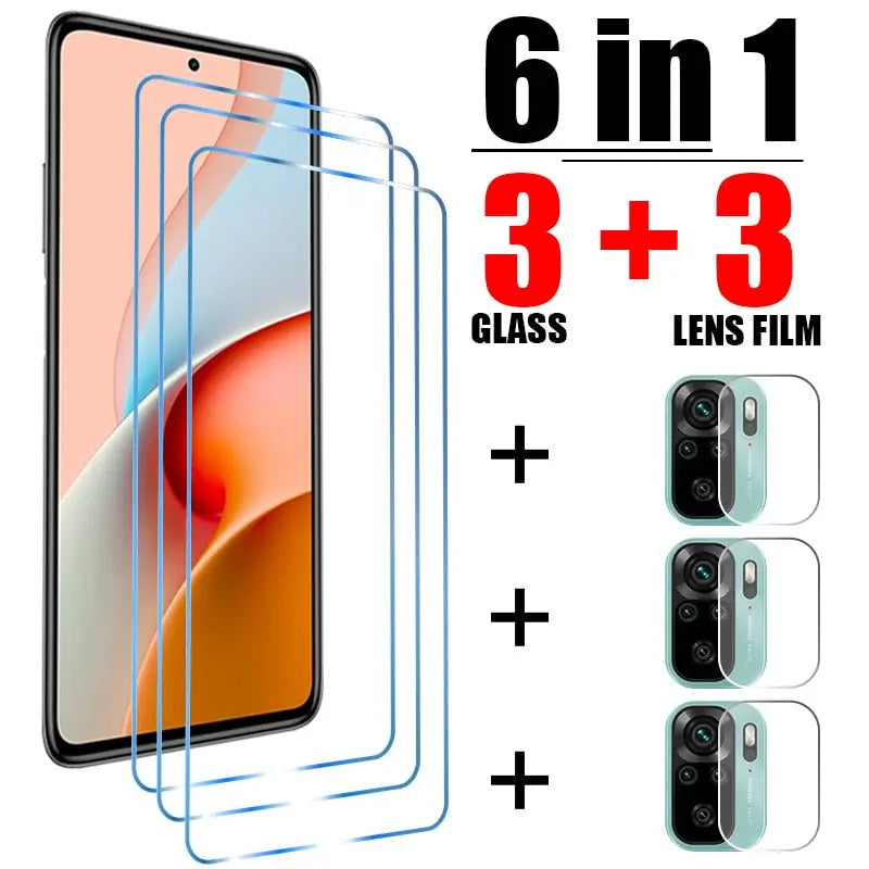 6 in 1 tempered screen protector for iphone x