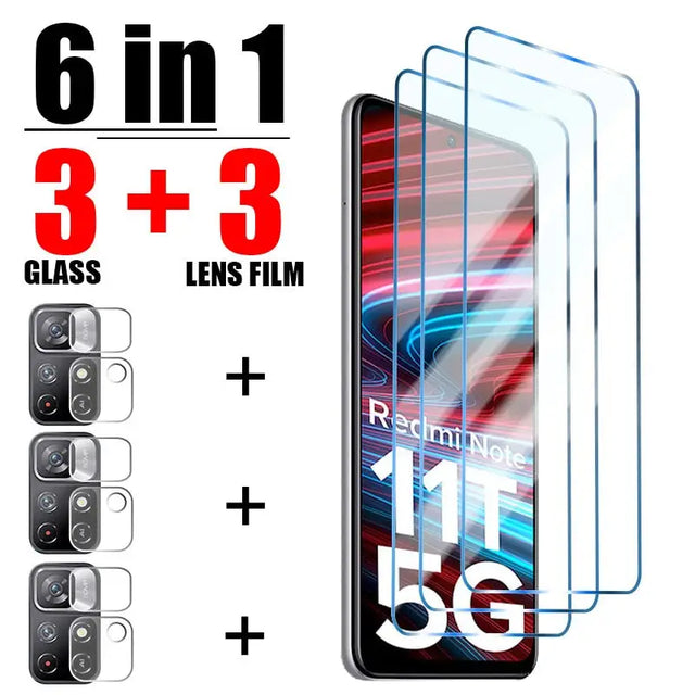 6 in 1 tempered screen protector for iphone x