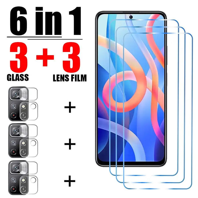 6 in 1 tempered screen protector for iphone x