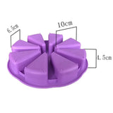 a purple plastic cup with a hole in the middle