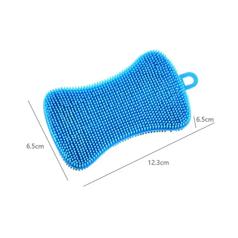 a blue beaded eye mask with a blue handle