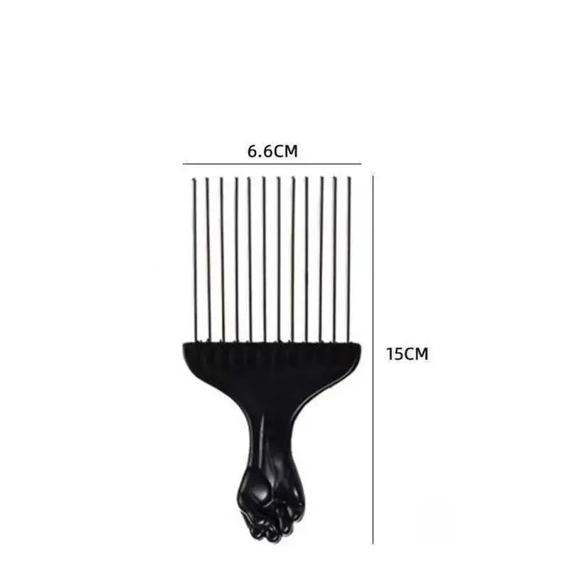 the black comb is shown with measurements