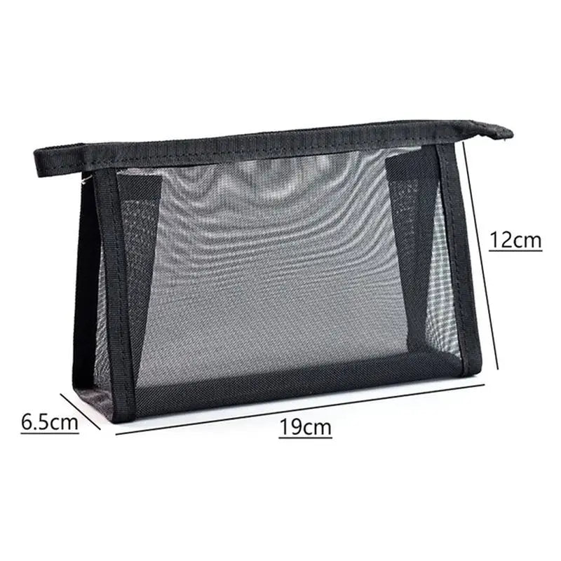 the mesh bag is a large mesh bag with a zipper closure