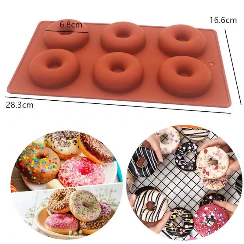 a close up of a tray of donuts with different toppings