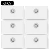 6 pcs white plastic square knobs for furniture