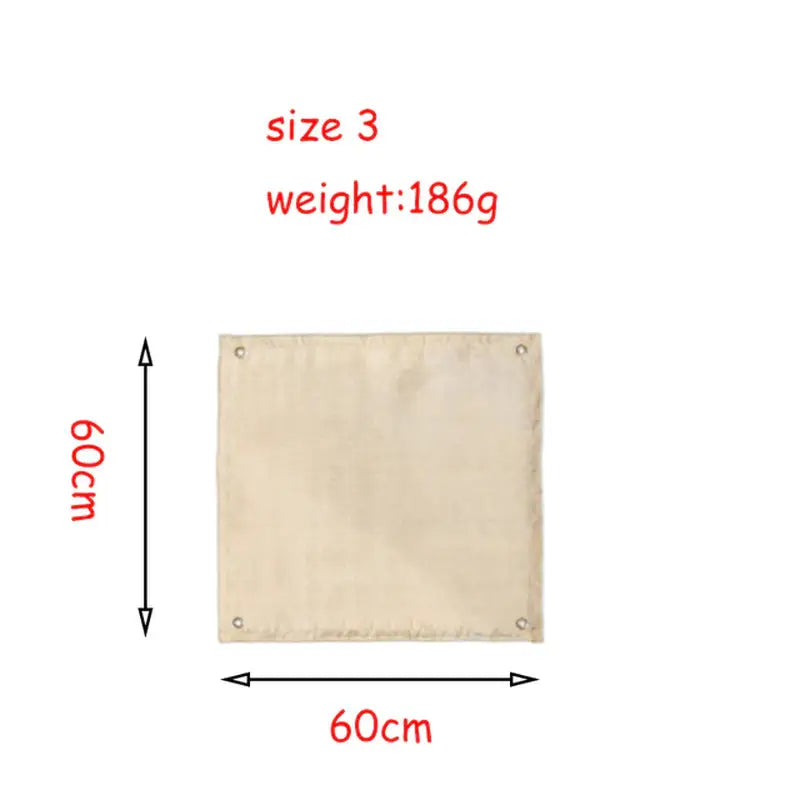 a piece of cloth with measurements