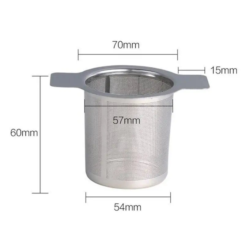 a close up of a metal strainer with measurements for the size