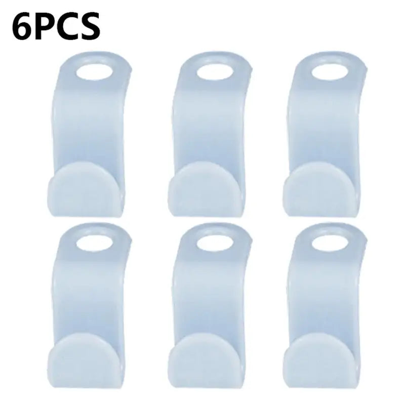 6 pcs clear plastic clips for hair extensions