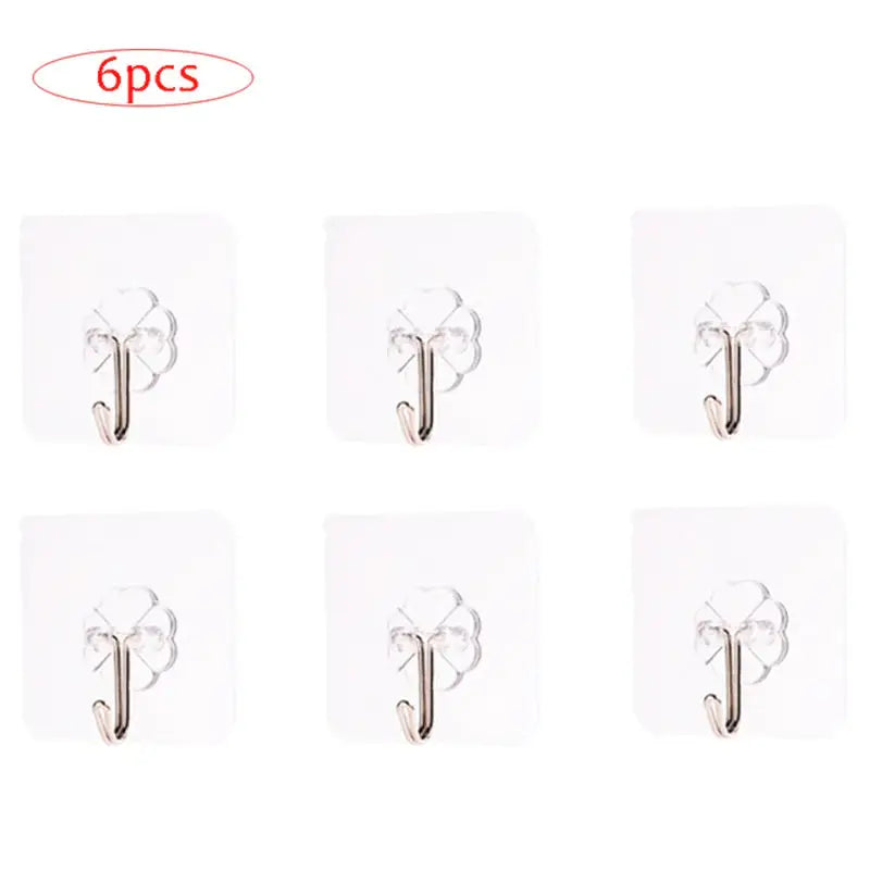 6 pairs of silver hoop earrings with a single ear