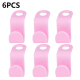 6 pcs pink plastic nail tips for nail art decoration