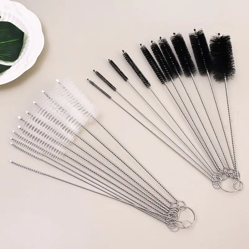 a set of brushes and brushes on a table