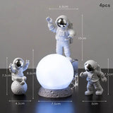 the astronaut lamp is shown with measurements