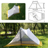 a tent with a tent attached to it