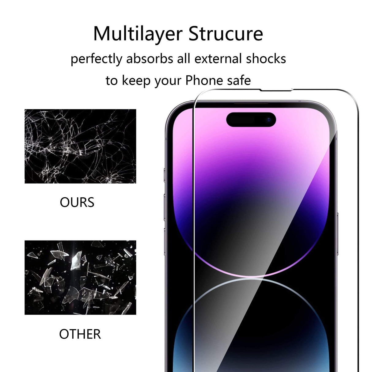 OZ MARKETPLACE [4 Pack] [3 Pack + BONUS] 9H Tempered Glass Screen Protectors for iPhone 14 - Shock & Impact Resistant Phone Cover