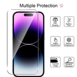 OZ MARKETPLACE [4 Pack] [3 Pack + BONUS] 9H Tempered Glass Screen Protectors for iPhone 14 - Shock & Impact Resistant Phone Cover