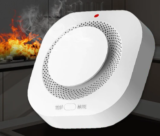 Tuya Smart Smoke Detector Sensor & Alarm - 80db Alarm WiFi Controlled via SmartLife Google Alexa Apps