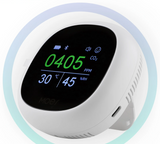 Tuya Smart 3In1 CO2 Detection Meter wityh Alarm Clock - Wifi Bluetooth Digital Temperature Humidity Sensor via SmartLife Google Alexa Apps