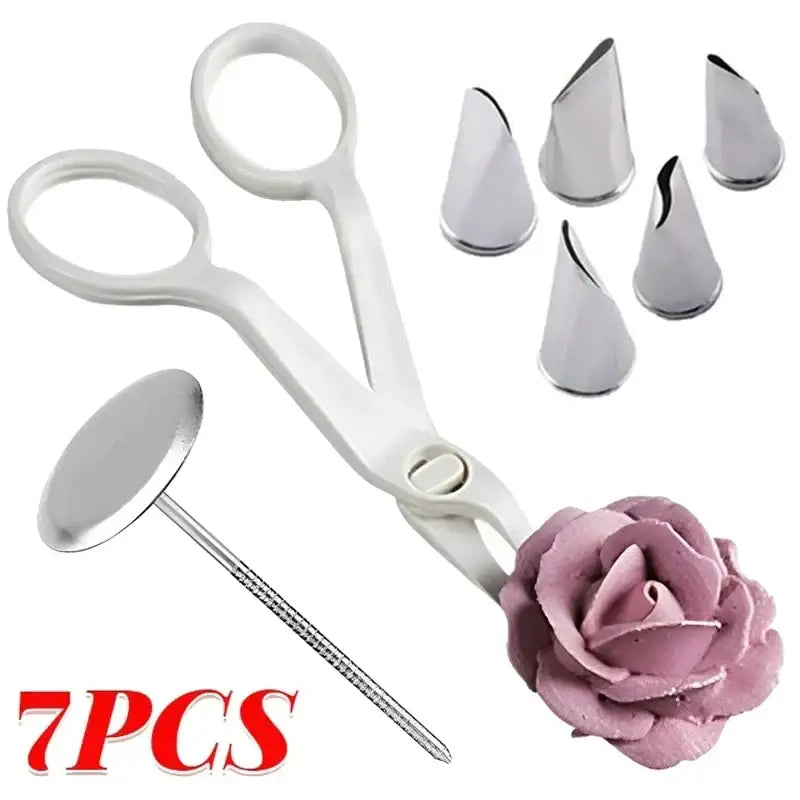 7pcs / set rose shaper cutters for cake decor