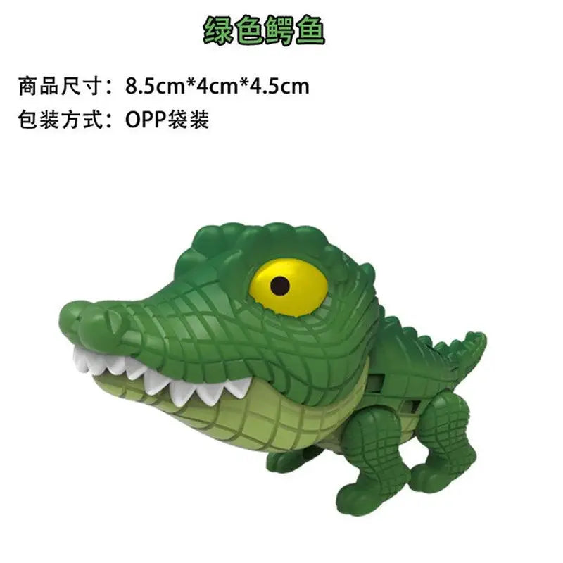 a small toy crocodile with a big mouth
