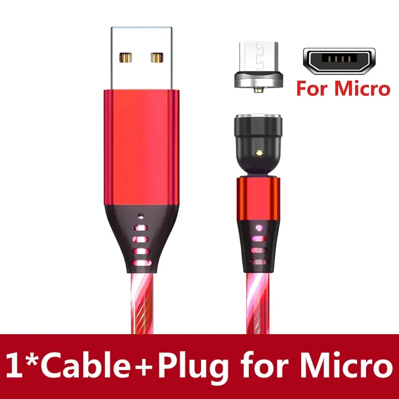 a red cable with the text for micro cable plug
