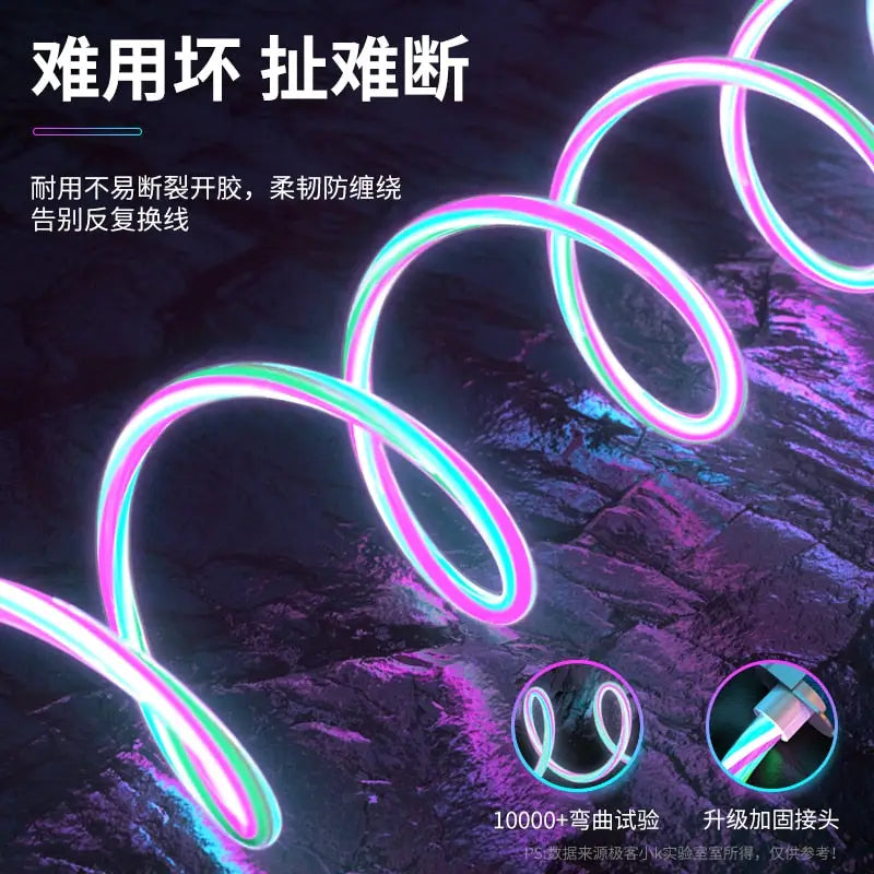 a set of neon rings with a black background