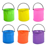 a set of six buckets with handles