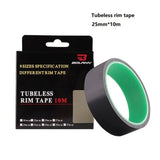a green tape with a black label on it