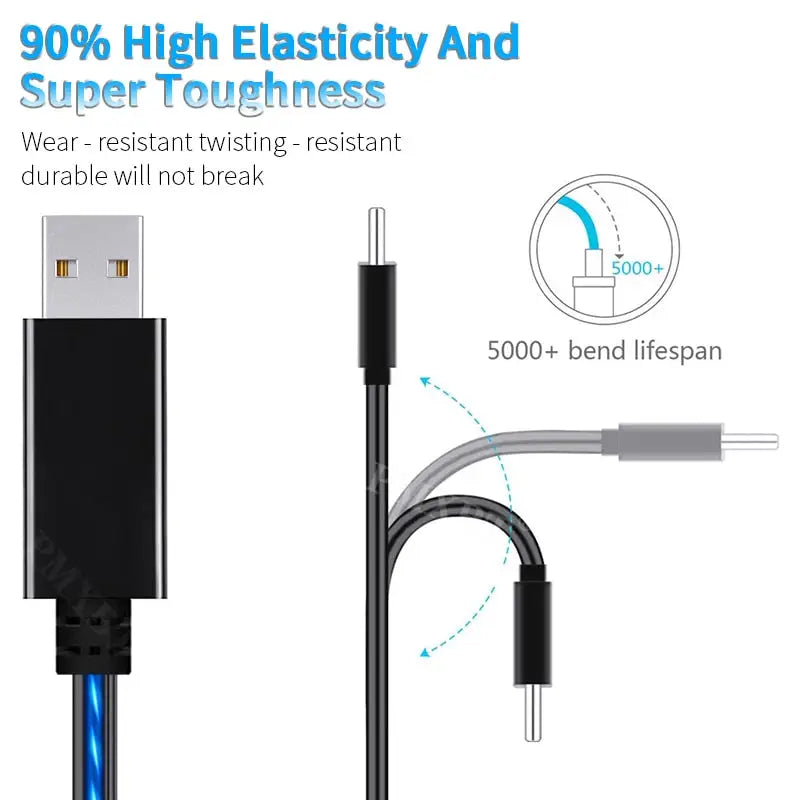 a close up of a usb cable connected to a charger