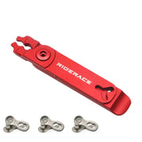 a red bike tool with two screws