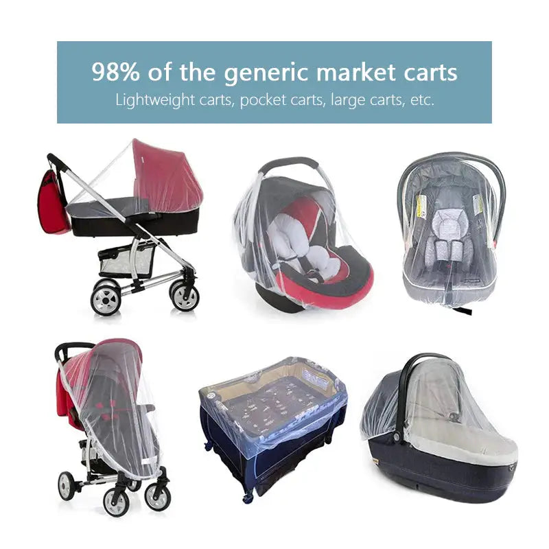 a collection of baby strollers with the text,’99 % off generic ’