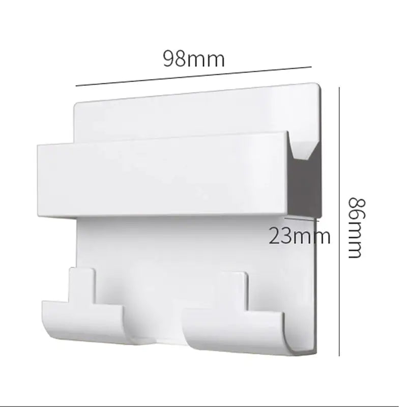 the dimensions of the white plastic door handle