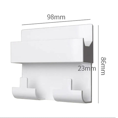 the dimensions of the white plastic door handle