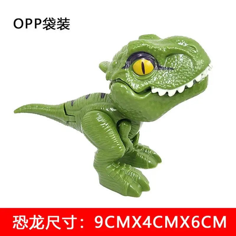 a toy dinosaur with a big mouth and big teeth