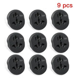 9pcs black plastic plug plugs for electric power socket