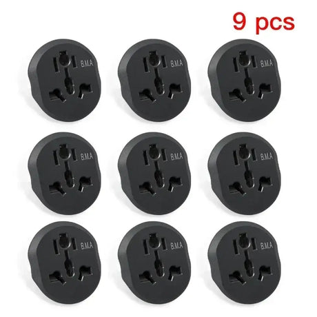 9pcs black plastic plug plugs for electric power socket