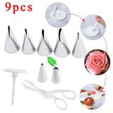 9pcs / set flower cutters for cake decor