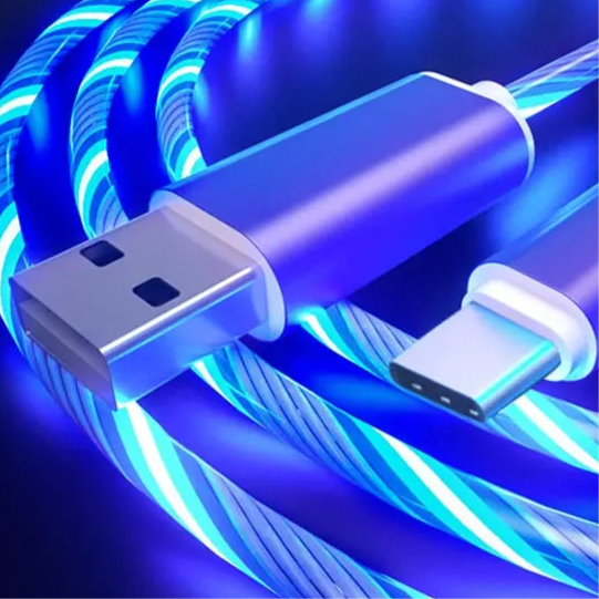 LED Glow Flowing USB Charging Cable