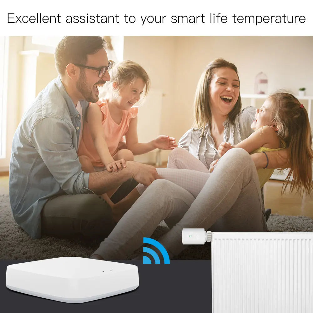 Tuya ZigBee Smart Temperature Control Valve - WIFi Radiator Actuator Thermostat Control via SmartLife Google Alexa Apps