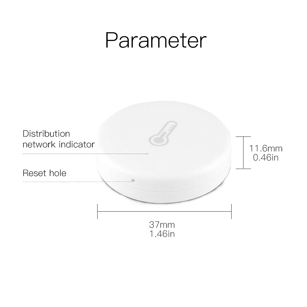 Tuya ZigBee Smart Temperature And Humidity Sensor - WiFi Monitor & Control via SmartLife Google Alexa Apps