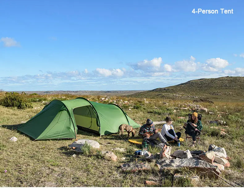 Fantastisches Opalus-Tunnel-Campingzelt für 2–4 Personen, ultraleicht, 4 Stück