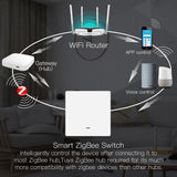 Tuya ZigBee Smart Light Switch No Neutral Wire - WiFi Scene Control via SmartLife Google Alexa Apps