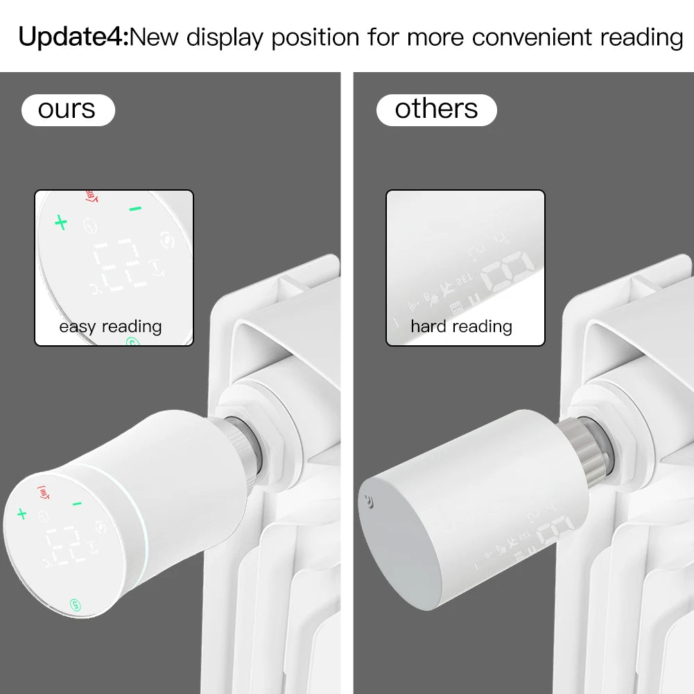 Tuya ZigBee Smart Radiator TRV Controller - WiFi Thermostat Actuator Termperature Control via SmartLife Google Alexa Apps