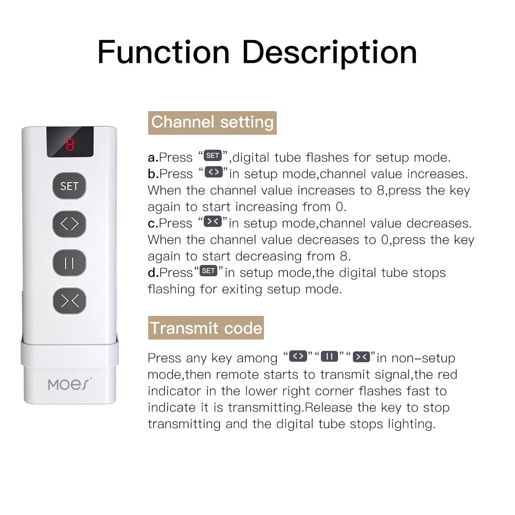 Tuya Blind Curtain Control Switch with Remote - WiFI Control via SmartLife Google Alexa Apps